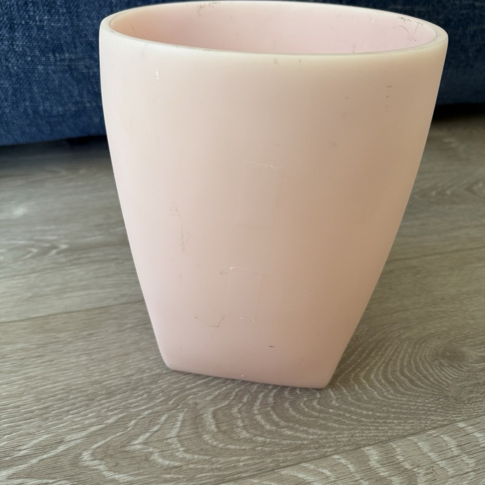 VTG RH Restoration Hardware HEAVY Mini Trash Can Planter Bucket Pink MCM - Picture 5 of 12
